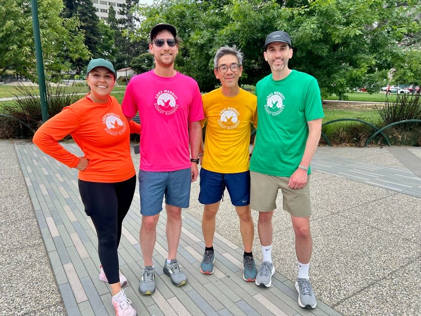 Donut Run group at Snow Park Lake Merritt